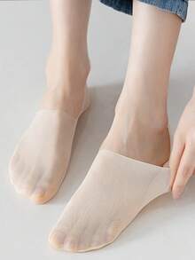 5 Pairs Of Women's Socks Spring And Summer Ultra-Thin Simple And Fashionable Solid Color Breathable Mesh Anti-Falling Invisible Socks Comfortable Soft And Light - Multicolor - View 14