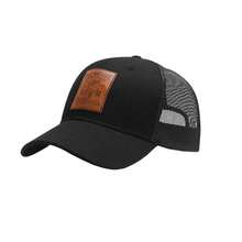 Men Mesh Hat Breathable Adjustable Baseball Cap With Leather Patch Fashion Casual Dad Hat Snapback Hats - Multicolor - View 3