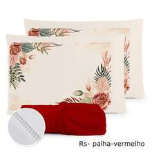 Luxury 3-Piece Sheet Set, 400 Thread Count, Double Bed, 400 Thread Count Micropercal - Foliage - Floral - RS STRAW - 榛果米色 - 查看 5