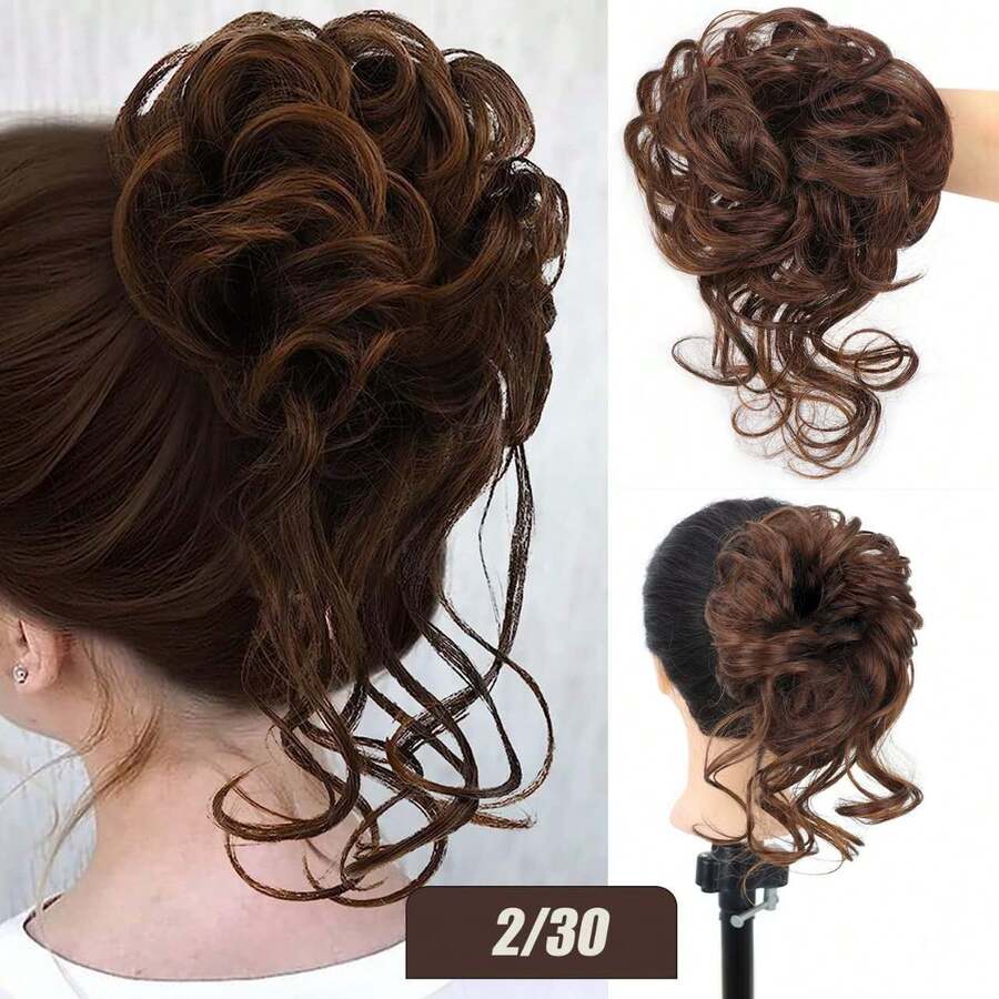 Bun Hairstyle With Greek Organic Fiber Hair Extension AM41 - 2/30 - 查看 1