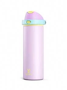 Meoky 24oz Vacuum Insulated Water Bottle with 2-in-1 Straw and Spout Lid, Insulated Cup, Keep Cold 24H, Leak-Proof, Fits in Car Cup Holder, Stainless Steel Tumbler for Sports, Travel, and School - 淡紫色 - 查看 7