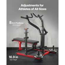 Uimoso 450 LBS Chest Press Machine Adjustable Bench Press Flat Incline Bench Gym - Multicolor - View 4