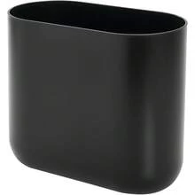 iDesign Cade Plastic Round Vanity, Standing Makeup Mirror and Accessory Tray for Countertop, Bathroom, Bedroom, Desk, Dorm, Blush - Negro mate - Ver 13