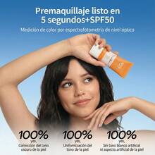 Protector Solar Con Color Spf50, hidratante, de cobertura completa, equilibra instantáneamente el tono de la piel, acabado de maquillaje natural, cobertura media, textura cremosa, apto para todo tipo y tonos de piel - Blanco - Ver 5