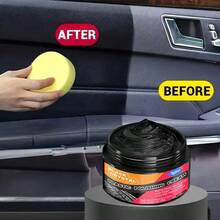 KineShineX Kine 30g/50g Car Plastic Leather Repair Paste, Renew Parts, Polishing Protective Coating, Long-Lasting Shine, Restore Black Luster, Suitable For Car Plastic Renewal Coating, Leather Seat Care Wax, Interior Dashboard Repair, Whitening, Long-Lasting Polishing