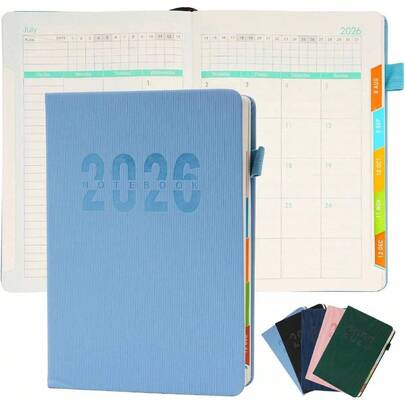 Agenda 2026 Diario, Agendas Libreta Notebook Diaria Planner 2026, Pestaas de Enero a Diciembre, Tamao A5 21.1*14.5cm, Agendas Planificador Diaria y Semanal y Mensual, Agenda 2026 Mujer/Hombre