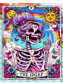 Skull Diamond Art Kits For Adults, Skeleton Diamond Painting Kits For Adults, 5D DIY Paint By Diamond Round Full Drill Home Wall Decor Gift - Multicolor - View 1