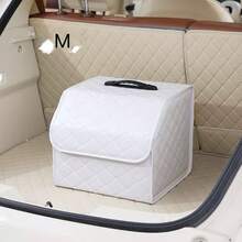 AD Premium Car Trunk Storage Box, Quilted Foldable Car Organizer Box, Multi-Functional Storage Container, Practical & Cute Bow Design, Available In Pink & Black - one-size - View 19