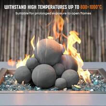 12 Pack Ceramic Balls Mixed 4 Sizes Fireplace Balls Modern Accory For Indoor Or Outdoor Fireplace Fire Pits And Fire Bowl Gray - Gray - View 4