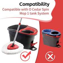 Spin Mop, Base, Handle O - Ceda EasyWring Microfiber Spin Mops, 2 Microfiber Mop Refills, 1 Cover And 30 - 58in Handle Set Combo White1 System - 白色(單罐系統) - 查看 2