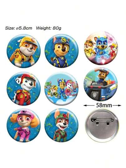 1 chiếc ghim cài áo hình Paw Patrol dễ thương, thích hợp để gắn vào quần áo, túi xách, ba lô, món quà thú vị dành cho bạn bè và gia đình, tuyệt vời cho sinh nhật, Ngày Valentine, Lễ Tạ ơn, Năm mới (Kiểu ngẫu nhiên)
