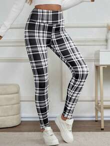 2026 Minimalist & Elegant Set New Year Tween Girls Plaid Daily Wear Microfleece Football/Soccer Black And White Sportswear Wide Leg Pants,Thick Fleece Lining Superior Heat Retention Knee-Contoured Fit Skin-Friendly Non-Irritating Fabric Essential Winter Knee Warmth,Fleece-Lined Warmth | Classic Plaid Style | High-Waisted Comfort Keywords: Fleece-Lined Warmth, Classic Plaid Pattern, High-Waisted Cozy Fit, Soft Fleece Interior, Stretchy Leggings,Christmas Outfit Winter Clothes For Women,Winter Warmth | Vintage Red Plaid | Skin-Friendly Lining,Winter Warm Fleece Lining, Vintage Red Plaid Design, Skin-Friendly Fleece Interior, High-Waisted Silhouette, Stretchy Slim-Fit - trắng - Xem 5