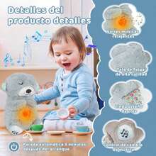Osito De Peluche Que Respira, Con Luz De Respiración, Para Que Los Bebés y Los Perros Duerman - Multicolor - Ver 5
