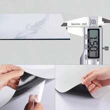 Piso Vinilico Autoadherible, 10 pcs Pisos PVC Autoadheribles, 30 X 30CM, Impermeable y resistente al calor, Azulejos Autoadhesivos de Vinilo, Resistente a Rayones, Apto para Salón, Cocina (Blanco-10) - Blanco-10 - Ver 3