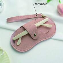 1pc Shockproof Eyeglasses Pouch, Portable Sunglasses/Prescription Glasses Storage Bag, Hanging Anti-Lost Protective Case - 彩色 - 查看 5