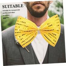 Pajarita De Lentejuelas Pajaritas De Lentejuelas Para Hombre Pajarita Brillante Los Corbatas De Arco De Novedad Para Hombres Pajarita Preatada Arcos De Lentejuelas Golden Polister - Dorado - Ver 6