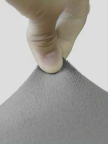 1pc Oversized & Thickened Silver Fox Plush Chair Cover, Dust/Dirt/Scratch Resistant, Fits Living Room, Bedroom, Dining Room - Dark Grey - View 7