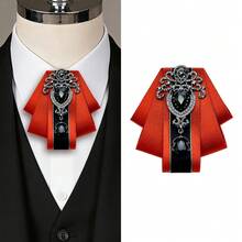 In Stock! Men's Luxury Crystal Black Satin Bow Tie - Perfect Accessory For Valentine's Day/Wedding/Business/Party, Pairs Well With Suit/Tuxedo/Formal Shirt. Ideal Gift For Groom/Groomsman, Excellent Choice For Valentine's Day. Wholesale Supply, Limited Time Special Offer, Great Value! Essential Elegant Accessory! - Multicolor - View 5