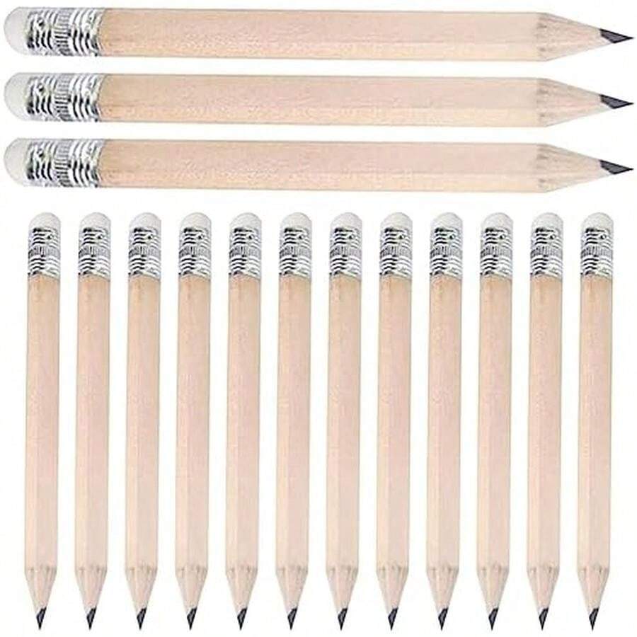 Toyvian 60 Lápices De Escritura Cortos Lápices De Golf Lápices De Preescolar Medios Lápices Con Gomas De Borrar Lápices De Escritura De Oficina Lápices De San Valentín Lápices Cortos - / - Ver 1