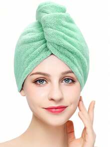 1/3/4 Pcs Women Anti-Frizz Hair Towel Set, Super Absorbent Quick Dry Hair Wrap, Suitable For Drying Curly Long Hair, Patting Wet Hair, Back To School Hair Turban, Applicable For Salon, Hotel, Sports, Home And More, Hair Towel, Skincare Hair Drying Wrap - Multicolor - View 19