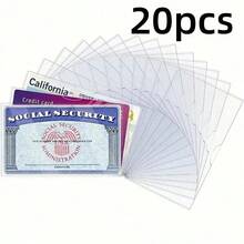 Medicare Protector Sleeves Clear PVC Waterproof Medical/ Card /Social Security Card Protector - Clear Vinyl Plastic Covers For Insurance & Social Security Metro & License Or Cards Card Holder Wallet Business Card Holder Credit Card Holder Id Card Holder Women For Women For Men Card Wallet - Clear - View 11