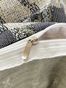 Gray & Light Green Houndstooth Pattern Soft & Comfortable Bedding Set, Includes 1 Duvet Cover, 1 Fitted Sheet, 2 Pillowcases, No Filling, Suitable For Bedroom, Dorm, Home Use, Available In Multiple Sizes For Twin, Full, Queen - Multicolor - View 7