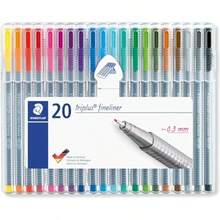 Staedtler Triplus Fineliner 334 SB20 Lapiceros caja de 20 colores - como en la foto - Ver 2
