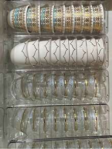 4pcs Transparent Cup Holder, Cosmetic Storage Basket, Skincare Rack, Bedroom Vanity Storage Box, Stackable Transparent Drawer Storage Box, Multifunctional Desktop Storage Box, Multi-Size Desktop Storage Box, Drawer Divider Organizer Box, Space-Saving Storage Box - Multicolor - View 2