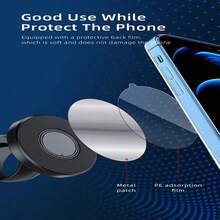 Magnetic Car Phone Holder, Rotatable, Adjustable Angle, Strong Magnet, Suitable For Office And Travel, Compatible With IPhone And Smartphones, Compact Design, Sturdy Attachment, Strong Magnet, Reliable Installation, Essential For Commuting And Travel, Hands-Free Driving Compatible With IPhone, Android Phone, Gift For Birthday, Family, Friends Gifts Birthday Driving Car Accessories Strong Load-Bearing - Black Dashboard - View 9