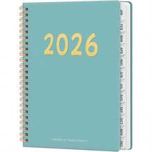 Planificador de Calendario para 2026 - Agenda De Planificacin De 12 Meses Con Encuadernacin En Espiral Planificador Diario 2026 - Para El Trabajo Acadmico Estudiantes Profesores Familia Hogar Col - Azul - Ver 8