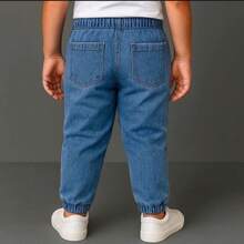 Krica Kids - Calça Jogger Jeans Menino Infantil Elástico Conforto 4 ao 14 - Lavagem Média - Visão 4
