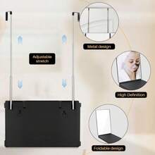 3 Way Mirror For Self Hair Cutting 360° Barber Trifold Mirror Makeup Mirror - Black - View 6