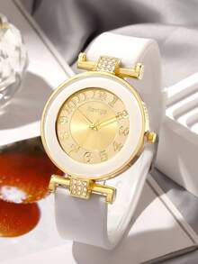 1pc Women's Fashionable Round Quartz Watch, Multi-Function Round Dial, Suitable For Daily Wear, Formal Events And Other Occasions, Decorative For Wrist - Black - View 20