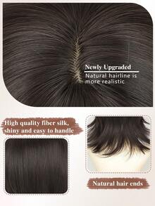 Natural Black High-Layered Medium-Length Wig,Women Natural Look,Heat Resistant Synthetic Wig.For Women And Girls Daily Party ,Halloween Cosplay Use. - Multicolor - View 5