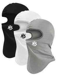 1/2/3 piezas Pasamontañas unisex, máscara de esquí de unicolor y transpirable, adecuada para ciclismo, senderismo, escalada, deportes y actividades al aire libre diarias