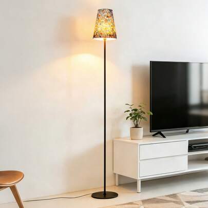 1 pieza Lámpara de pie con diseño de flores, pieza decorativa minimalista y elegante adecuada para dormitorio, sala de estar, oficina, lámpara de ambiente, luz nocturna