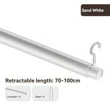 Double Layer Thickened Stainless Steel Household Drying Rack, Rust-Proof & Wind-Resistant Clothes Hanger, Wardrobe Storage Rod, Garment Hanging Device, Multi-Function Towel Bar, Bathroom & Balcony Multipurpose Clothes Storage Rack