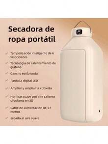Secador Portátil de Ropa, Camisas, Calzados, Secadora Eléctrica en ciclo 3D, Secado a temperatura constante, Ropa suave y protectora, Apto para una variedad de telas, Desodorización y eliminación de ácaros, secadora compacta para el hogar, departamento, caravana, viajes - Tipo de Enchufe A USA (110-127V) - Ver 3