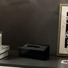 Premium Qualität Taschentuchbox, 3 Materialoptionen, 22 x 12,5 x 9,5 cm Größe nach dem Goldenen Schnitt, feuchtigkeitsbeständig, staubdicht, leicht zu reinigen, für verschiedene Einsatzbereiche geeignet, erhöht die räumliche Raffinesse - Verschiedenfarbig - Übersicht 2