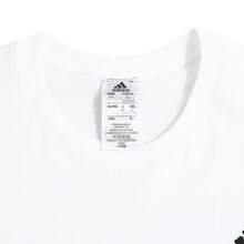 Adidas ESSENTIALS Logo Print Retro Casual Comfortable Minimalist Daily Round Neck Short Sleeve T-Shirt, White - White - View 4