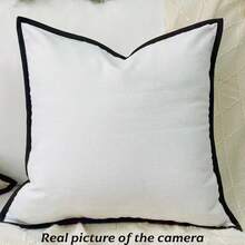 1 件黑白装饰抱枕套（不含枕芯），舒适的波西米亚农舍风格靠垫套，枕套，枕头保护套，适用于沙发、床、客厅、阳台、卧室、样板间、家居装饰