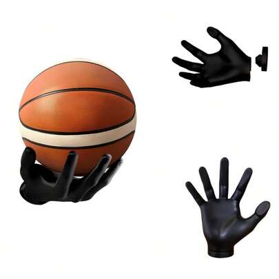 Wall Mounted Hand Shape Sports Memorabilia Display Shelf - Decorative Storage Organizer For Basketball, Football, Volleyball, Rugby Ball Collection