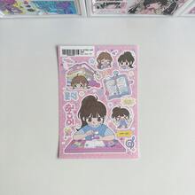 INS风卡通女孩贴纸，女孩贴纸，INS创意备忘录贴纸，DIY手账贴纸，可爱装饰贴纸 - 适用于剪贴簿、手账、美甲、水瓶装饰 - 装饰贴纸系列，可爱贴纸，手账装饰，个性设计，缤纷图案，剪贴簿用品，持久耐用，手工工艺品
