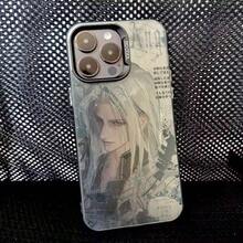 Funda de teléfono Final F-Fantasy Sephiroth para 17,16,15,14,13,12,11,Pro,Max,Plus, anti-caída, negra mate dura - Z8 - Ver 12
