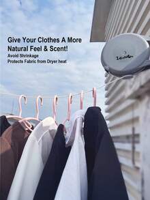 1pc 12M/15M Extendable Plastic PVC Clothesline, Thick Rope, Adjustable Length, 1200cm, 3mm Thickness For Household, Clotheslines - Multicolor - View 3