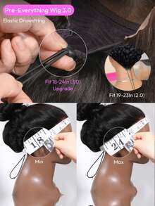 13x4 Pre-Cut Full Lace Front Ombre Fluffy Natural Wave Bangs Layered Wig, Pre-Cut Pre-Bleached Pre-Plucked Magic Ear Tab Unice Wig