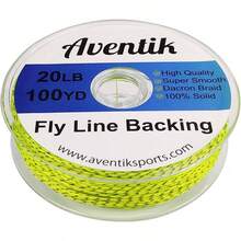 Respaldo de lnea Trenzada de Dacron para Pesca con Mosca de Trucha, 20/30 LB Amarillo y Negro, 30 LB, Yardas - Amarillo+black - Ver 3