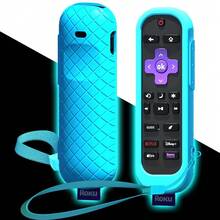 Cover For Roku Voice Remote Pro (2nd Edition), Case Compatible With Hisense TV Controller, Silicone Sleeve For  Smart TV Control Holder Glow In The Dark Blue - 天藍色 - 查看 1