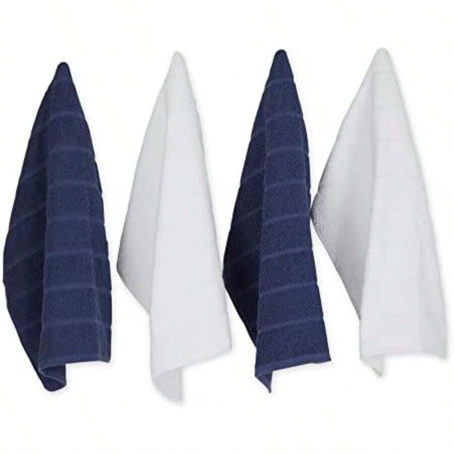 DII Luxury Collection Juego de Toallas de Cocina, , 16 x 19, 4 Piezas(toalla de chef Azul French) - Multicolor - Ver 1