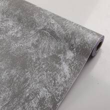 1 Roll Of Charcoal Grey Self-Adhesive Wallpaper, Minimalist Plain PVC Wallpaper, Industrial Concrete Effect Wallcovering, Suitable For Office, Living Room, Bedroom And Dining Room Wall Decoration, Minimalist Vintage Aesthetic Wallpaper - Multicolor - View 14